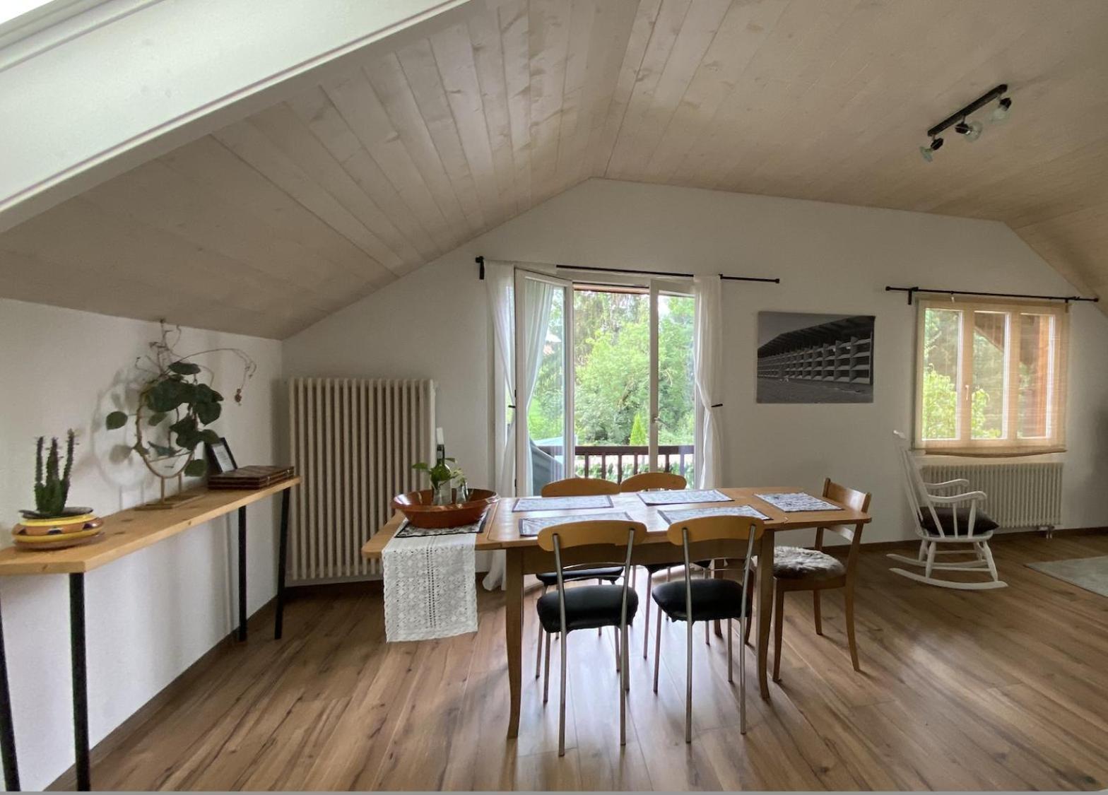 Naturnahe Familienwohnung Ruschegg Exterior foto