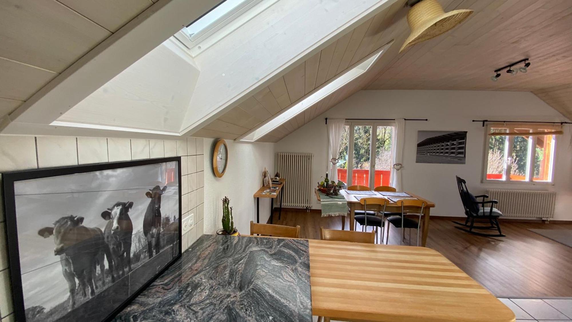 Naturnahe Familienwohnung Ruschegg Exterior foto